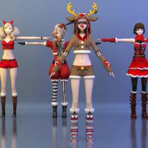 现代游戏人物3D模型下载